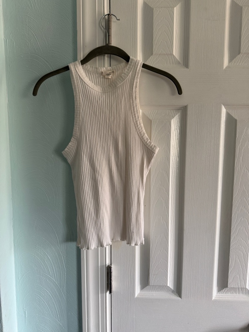 Billabong White Ribbed Tank Top - Women